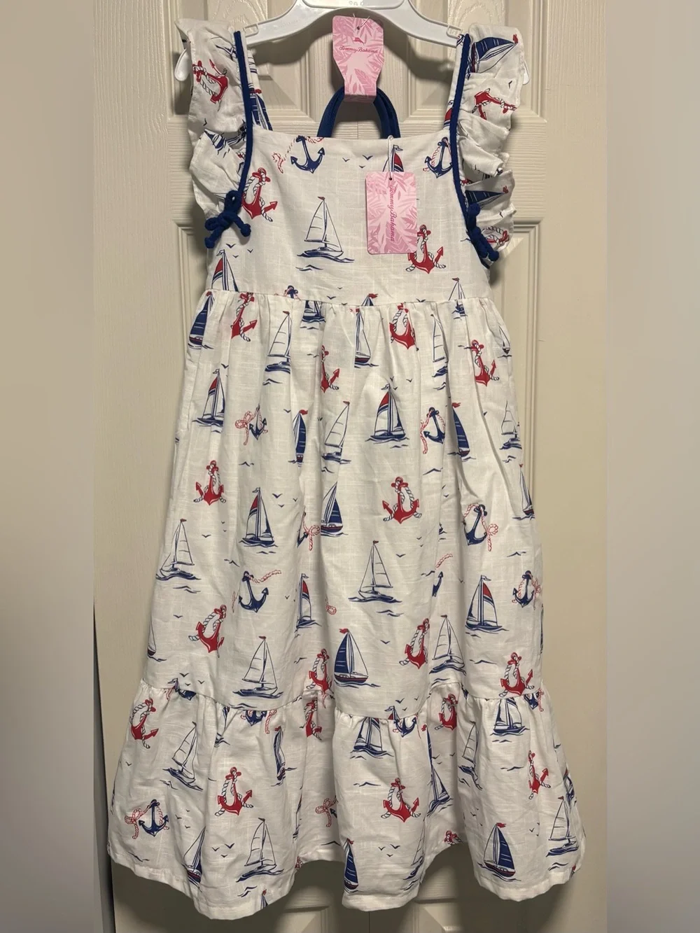 NWT Tommy Bahama Girls Nautical Summer Dress with Tote